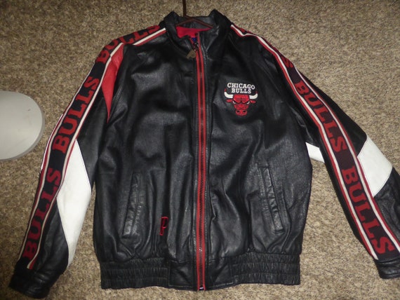 pro player chicago bulls leather jacket