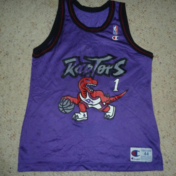 Vtg First Year Toronto Raptors NBA Champion Jersey Sz Men’s 44 L McGrady