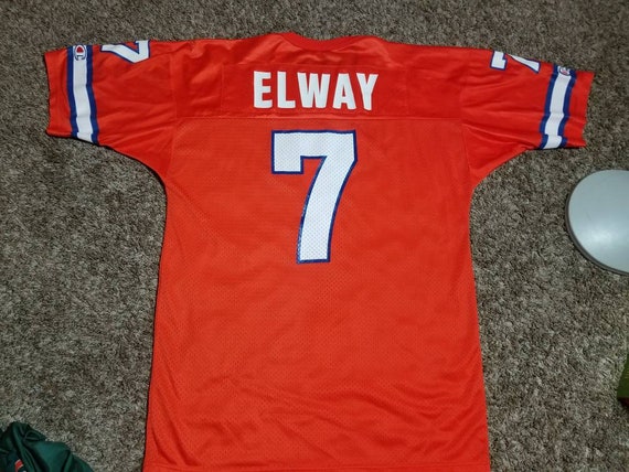 Vtg John Elway Denver Broncos NFL Champion Jersey… - image 5