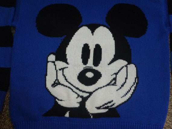 Vtg Mickey Mouse Mickey & Co Blue Sweater Sz Men'… - image 2