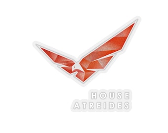 Dune House Atreides Hawk Symbol Sticker - Sci-Fi Art Gift