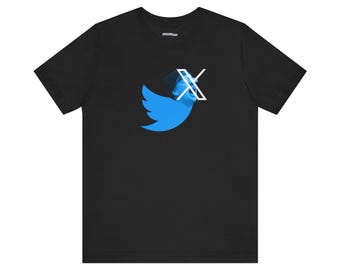 Funny Twitter X Logo Cotton T-Shirt
