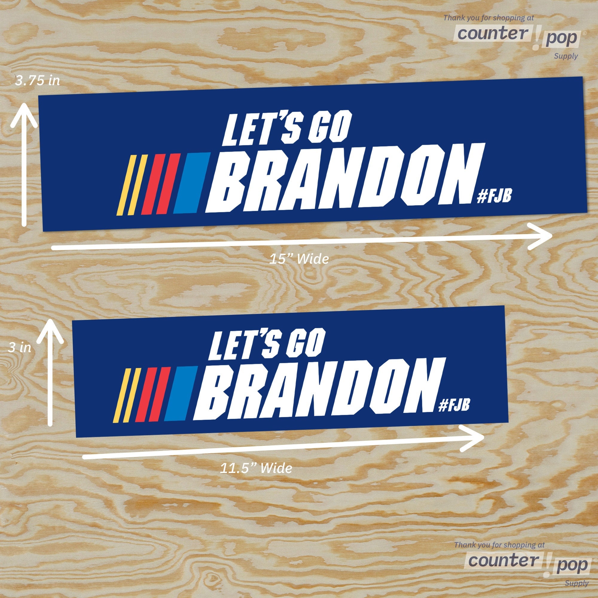 Let S Go Brandon Fjb Bumper Sticker Nascar Style Etsy