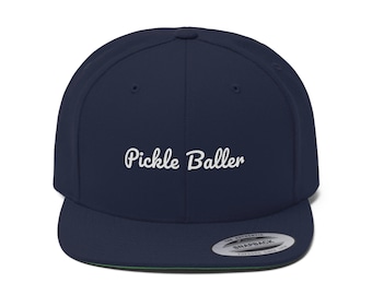 Pickleball Hat - Funny Pickle Baller Flat Bill Premium Wool-blend Hat
