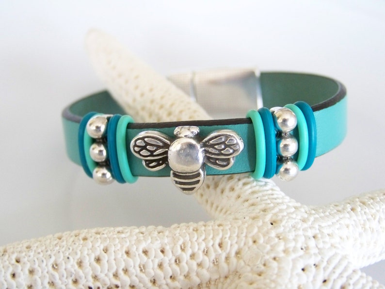 Bumble Bee Focal Leather Bracelet Item R6006 - Etsy