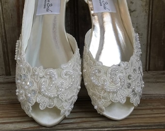 Flat wedding shoes | Etsy