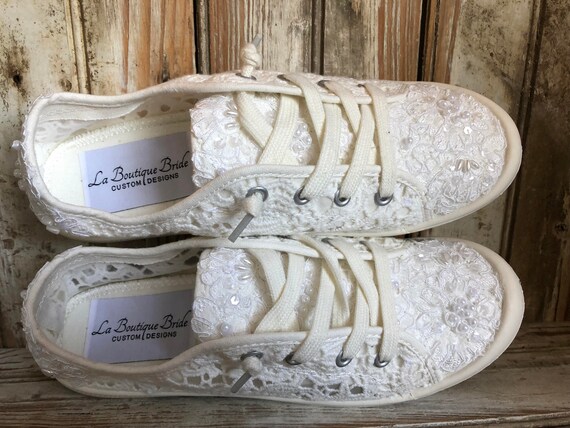 lace bridal sneakers