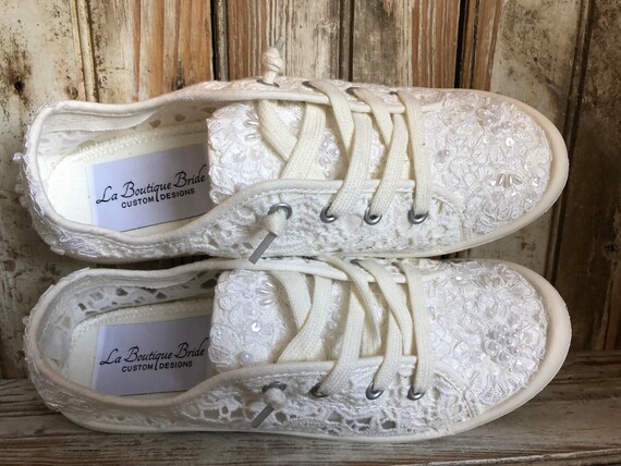 lace wedding sneakers