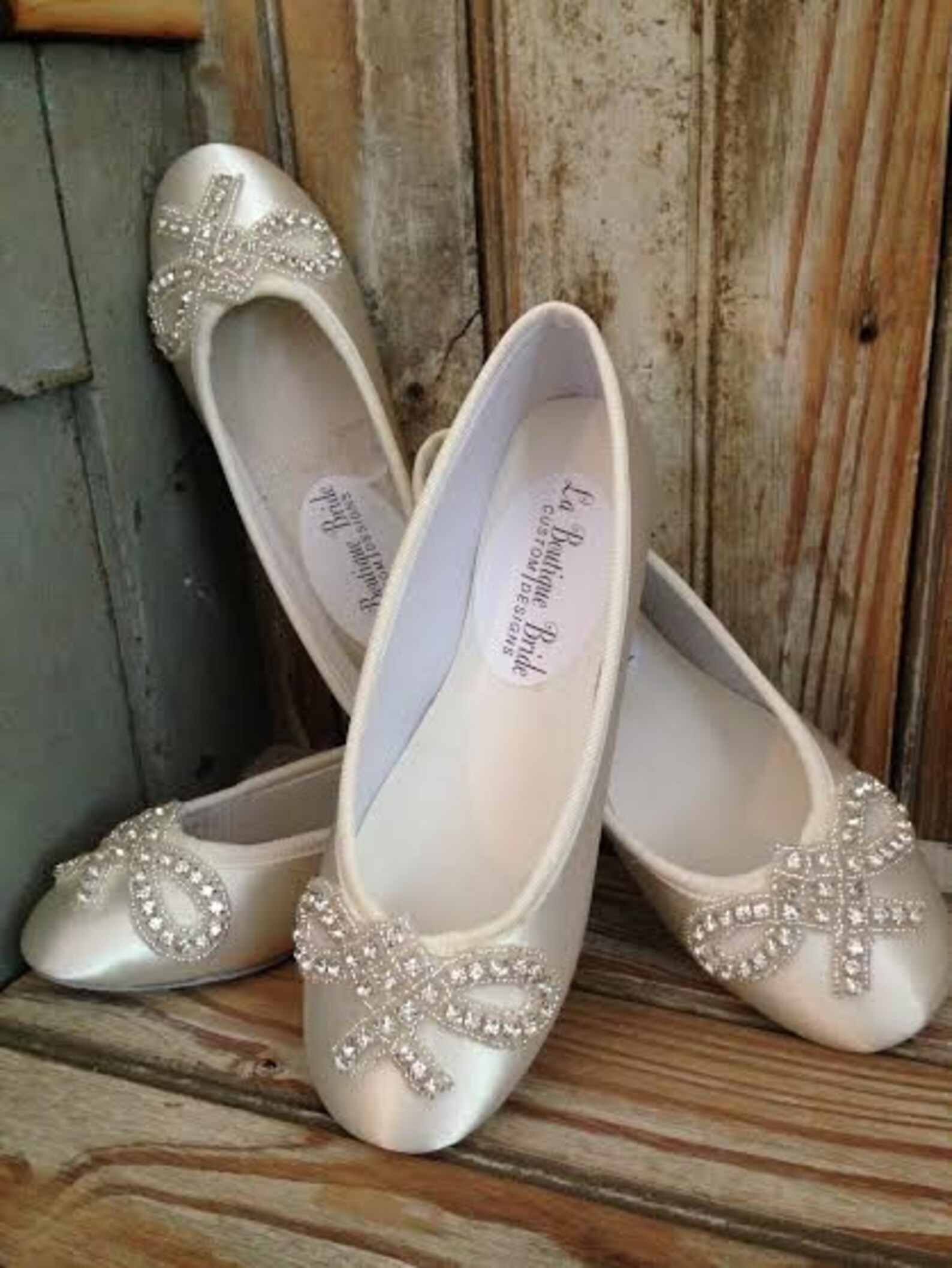 Custom Ballet Style Flower Girl Shoes Satin Beaded Rhinestones Etsy