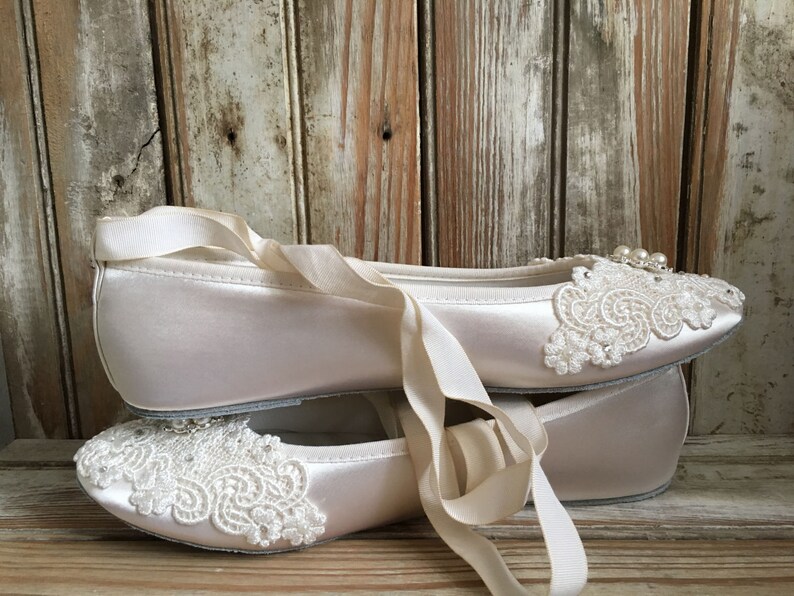 ballet flats with ribbon ties