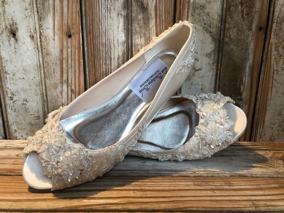 open toe flats for wedding