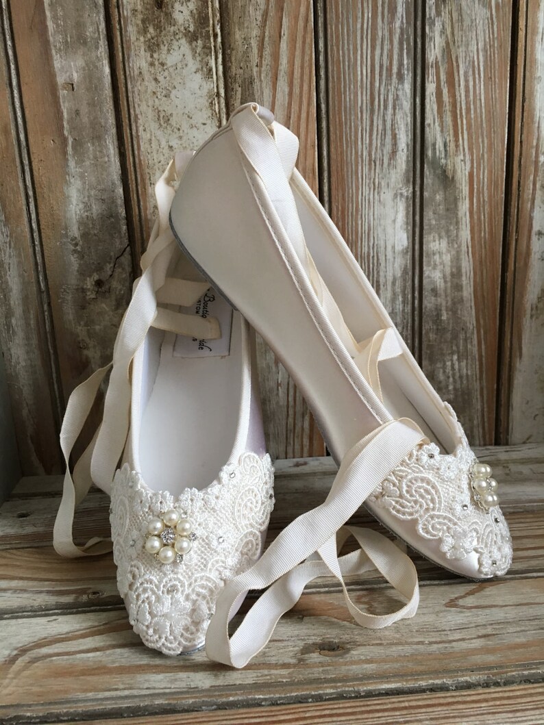 ballet flats with ribbon ties
