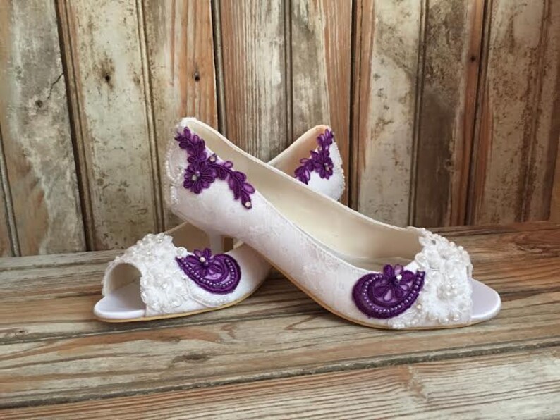 plum wedding shoes low heel