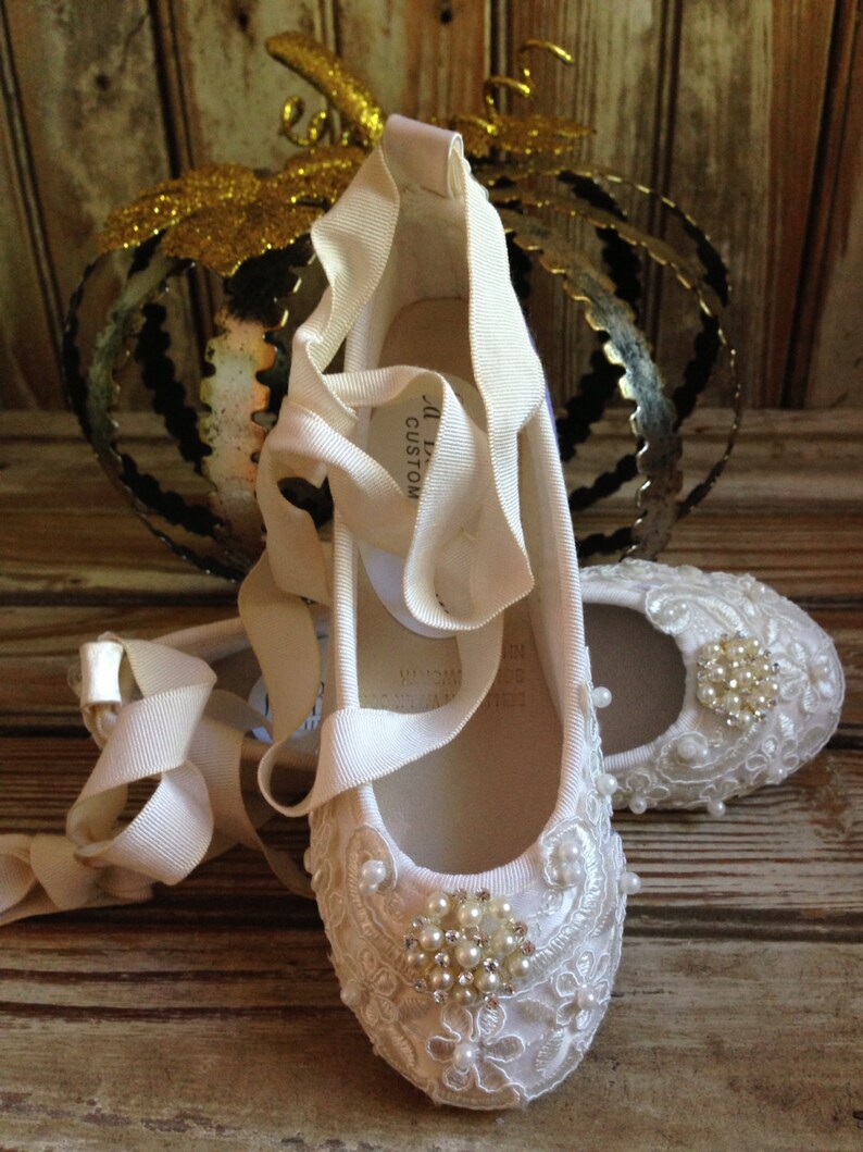 childrens ivory ballet pumps