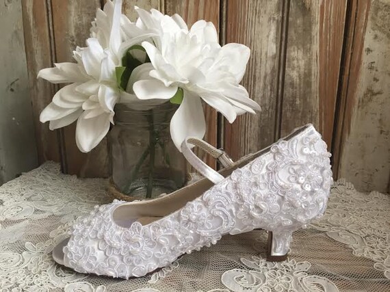 ivory pumps flower girl