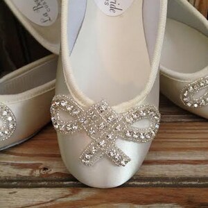 Custom Ballet Style Flower Girl Shoes Satin Beaded Rhinestones - Etsy
