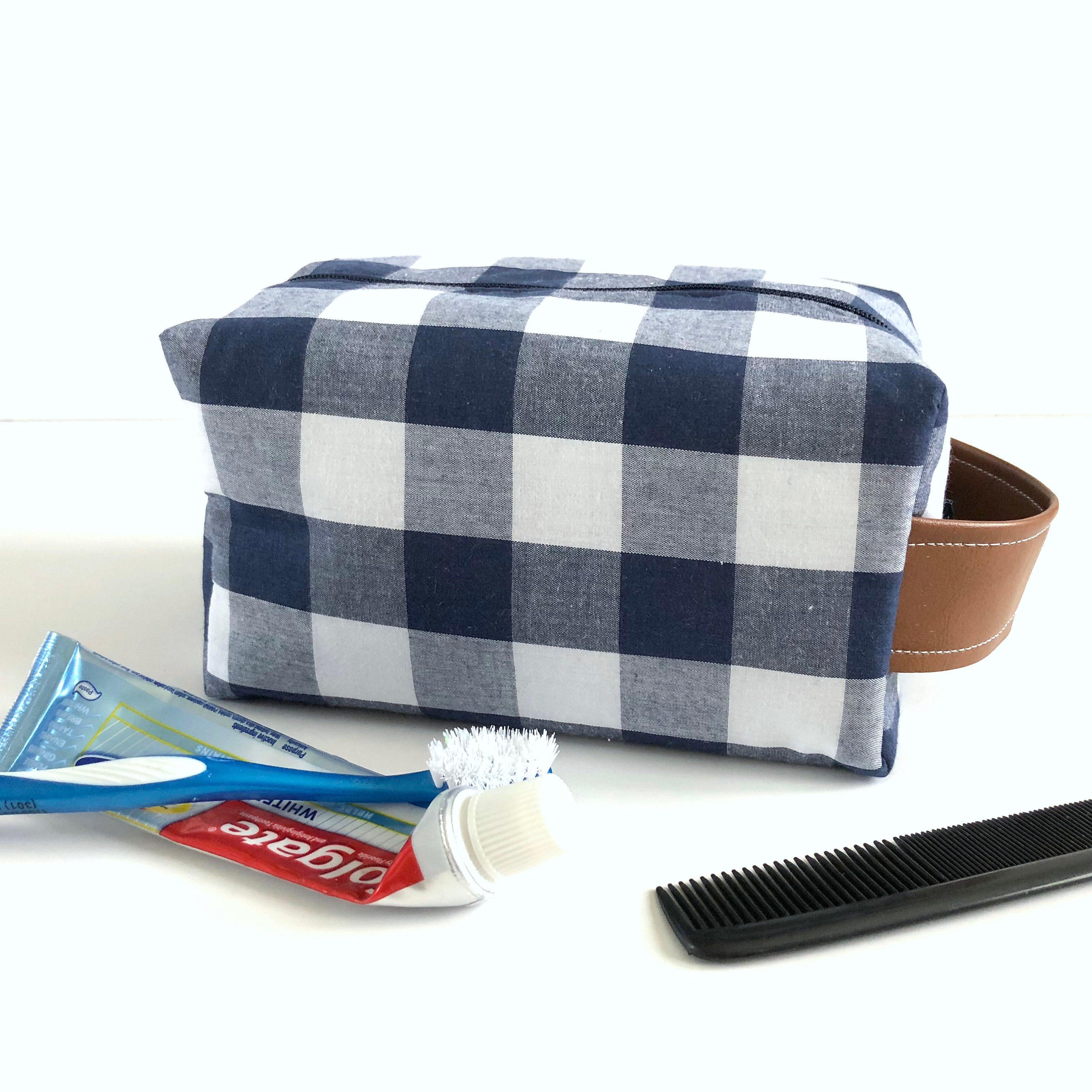 Navy Buffalo Check Toiletry Bag Baby Boy Toiletry Case Gift Etsy