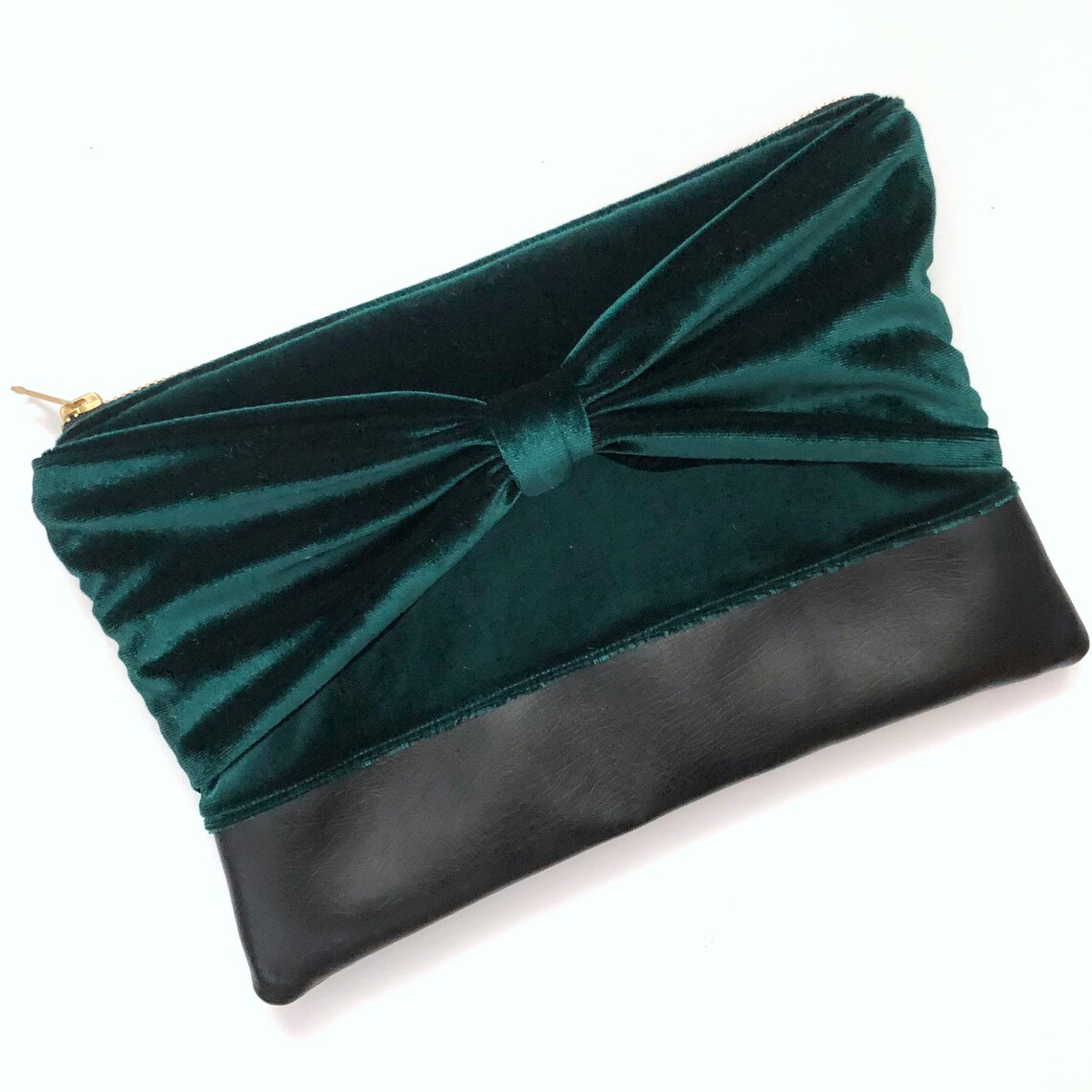 Hunter Green Velvet Evening Clutch Green Clutch Purse Jewel Etsy
