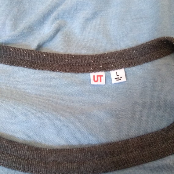 Ut Uniqlo X Peanuts Charlie Brown Snoopy Camping Ringer Blue Etsy