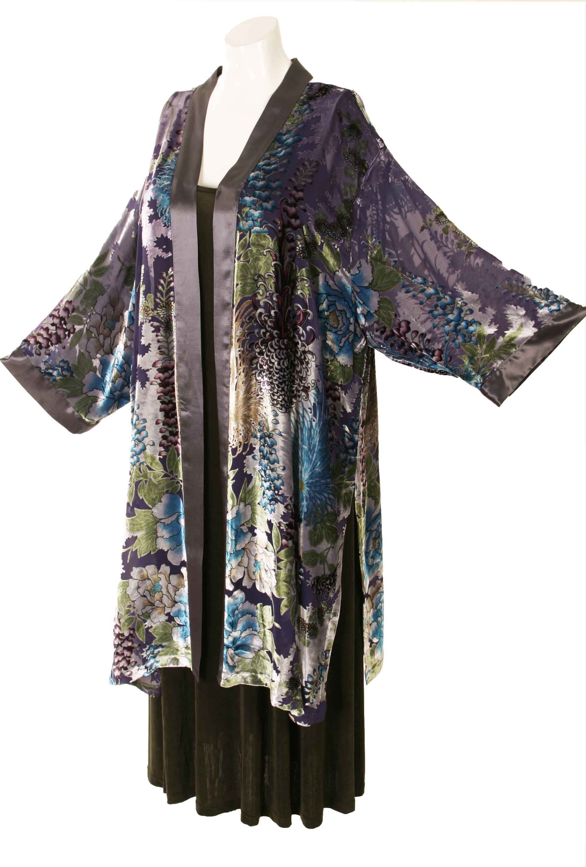 silk kimono jacket plus size