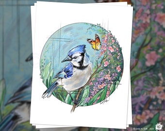 Bluejay Spring, Art Print, Unframed - Three Size Options