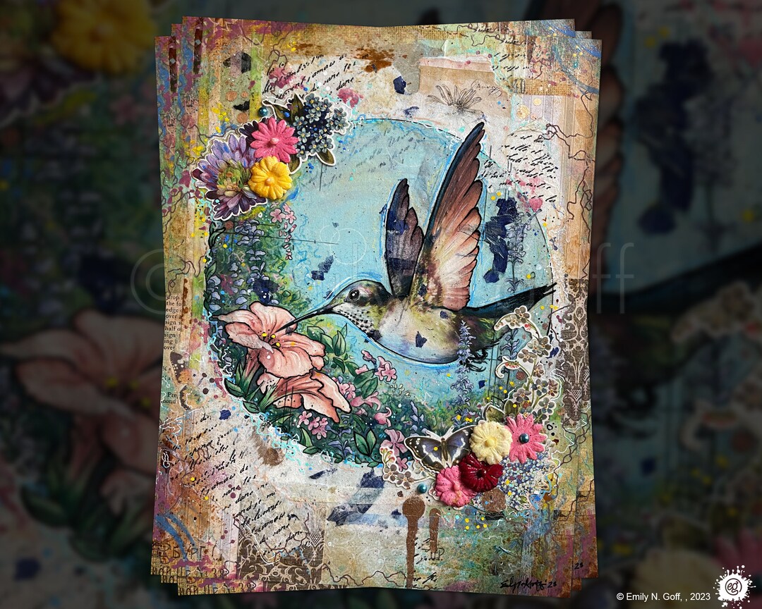 Hummingbird Spring No.2, Art Print, Unframed - Three Size Options - Etsy