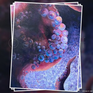 At the Aquarium (Octopus) Art Print, Three Size Options
