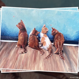 Kittens At Play, Art Print