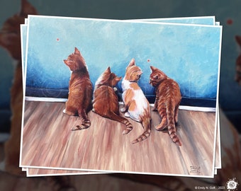 Kittens At Play, Art Print