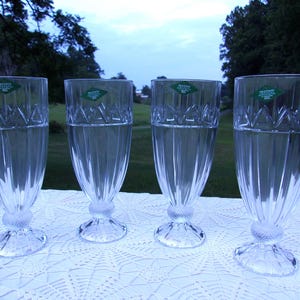 Vintage Godinger Crystal Iced Tea Stems - Olympia Pattern, Set of 4