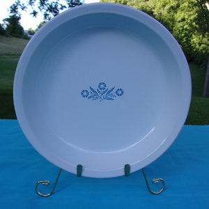 Vintage Corning Ware Pie Plate: Blue Cornflower P-309, 9 Inch