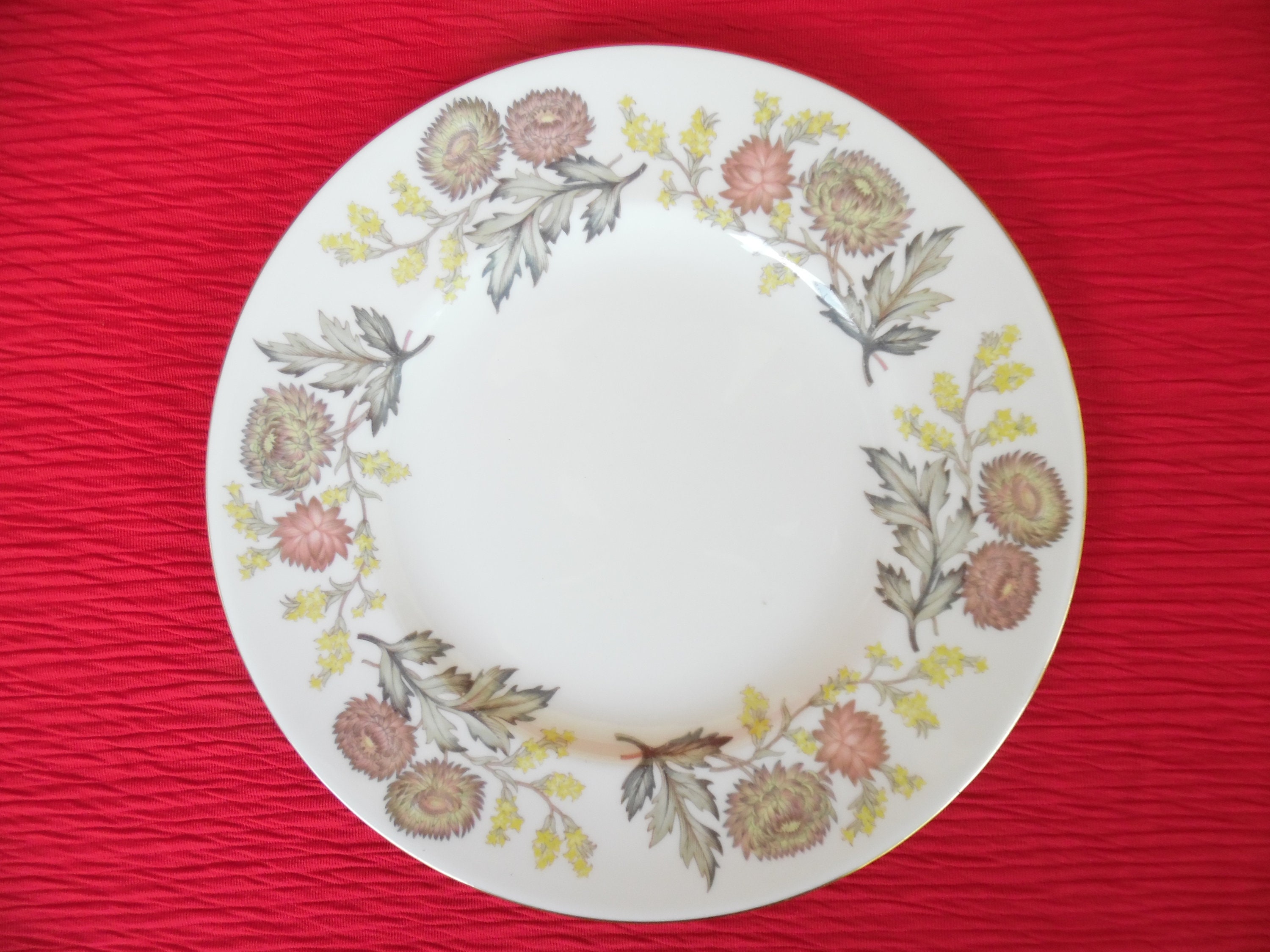 9 Wedgwood China Lichfield Pattern Salad Plates 8" ~ Excellent 