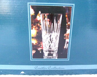 Vintage Godinger, Pattern Shannon, Crystal Highball Glasses, Set of 4, Made in USA, Excellent Condition, New