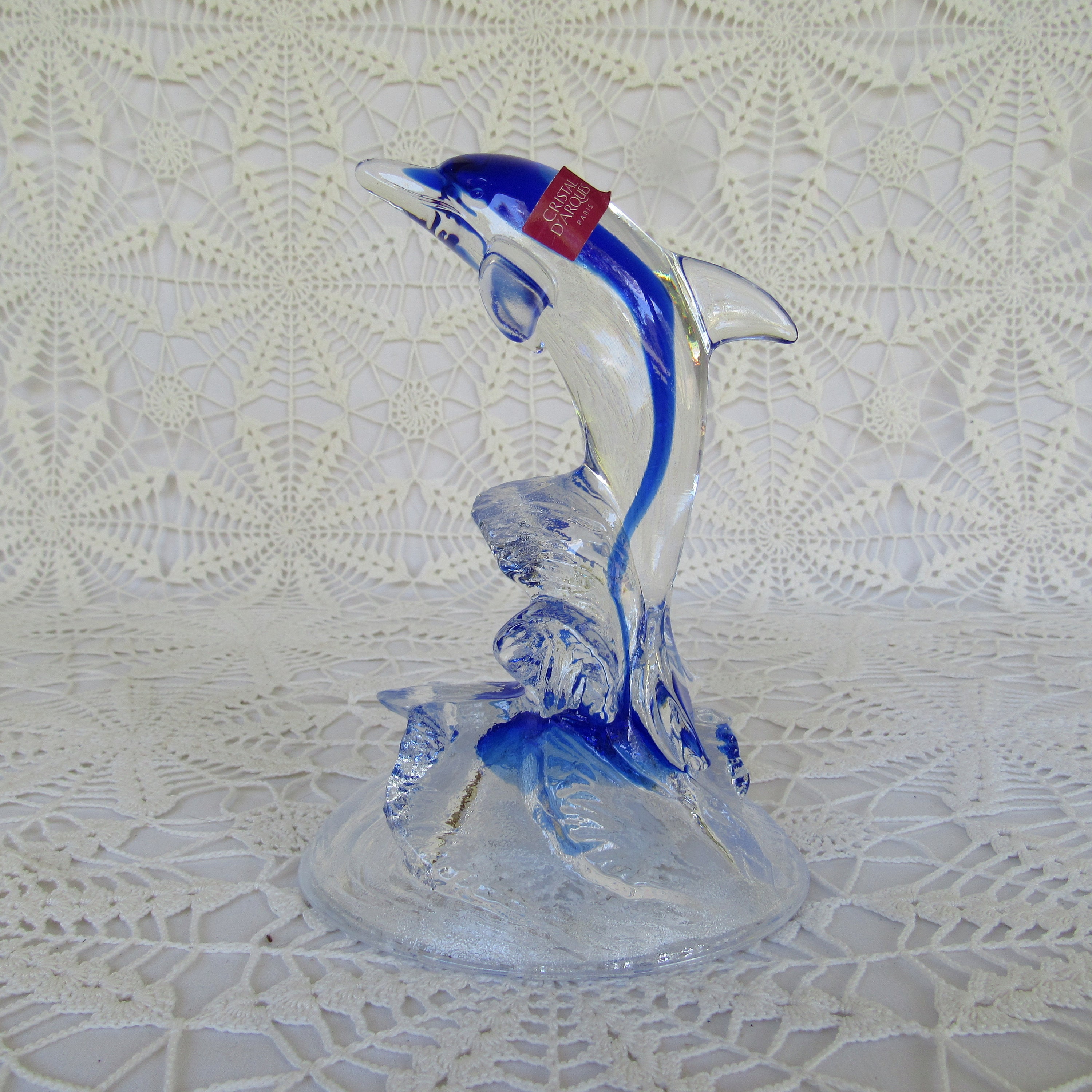 新品❣️美しい青CRYSTAL DARQUES DAUPHIN 新品❣️美しい青CRYSTAL