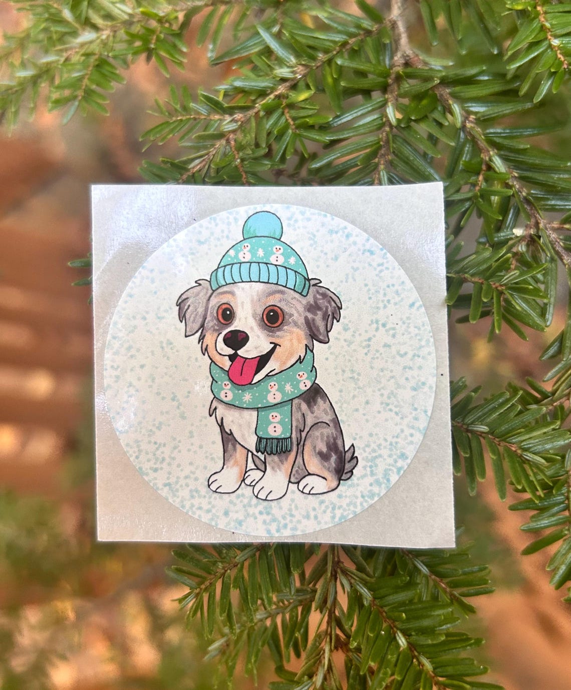 Winter Dog Sticker - Etsy