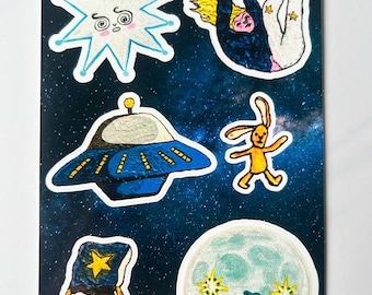 Hoja de pegatinas de sueños celestiales