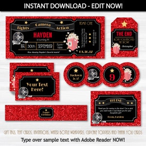 Movie Ticket Party Invitations - Movie Party Favors - Movie Birthday Party Supplies - INSTANT DOWNLOAD! Edit NOW! Arctic Party