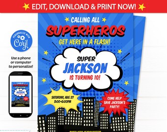 superhero invitation etsy superhero party invitations