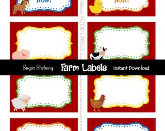Free printable safari food labels