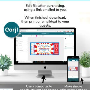 Carnival Invitations - Carnival Theme Party - Carnival Birthday Invitation - Carnival Ticket - Carnival Party - INSTANT ACCESS - Edit NOW! image 4