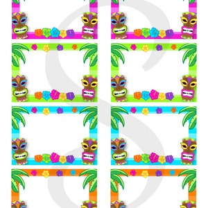 Luau Food Labels INSTANTLY Downloadable and Editable File Personalize ...
