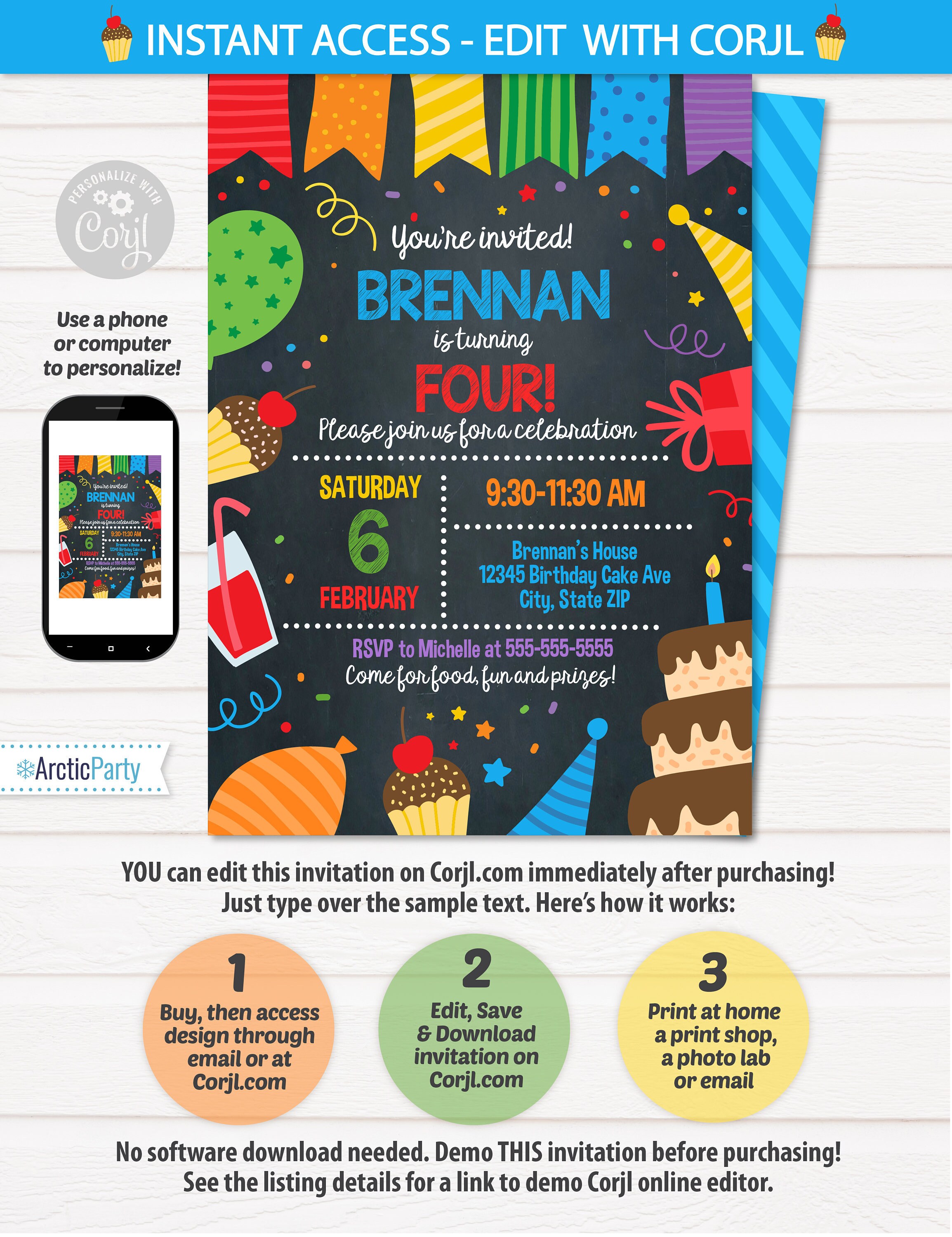 birthday party invitation template birthday invitations birthday