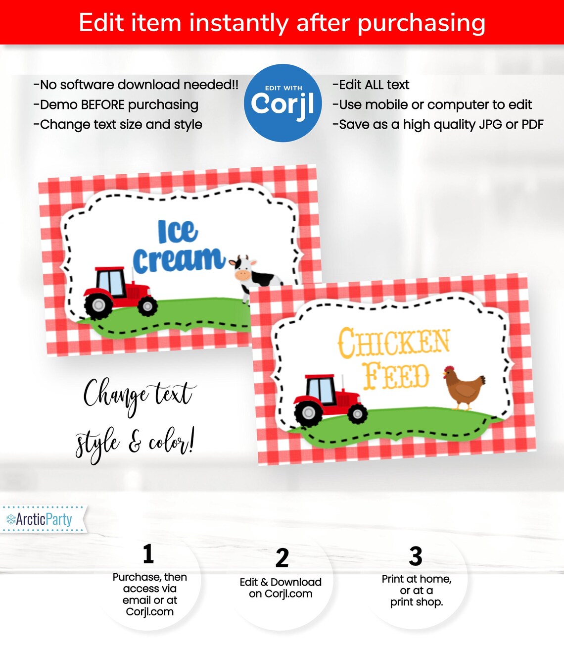 Farm Labels - Farm Food Labels - Farm Tags - Farm Theme Place Cards ...