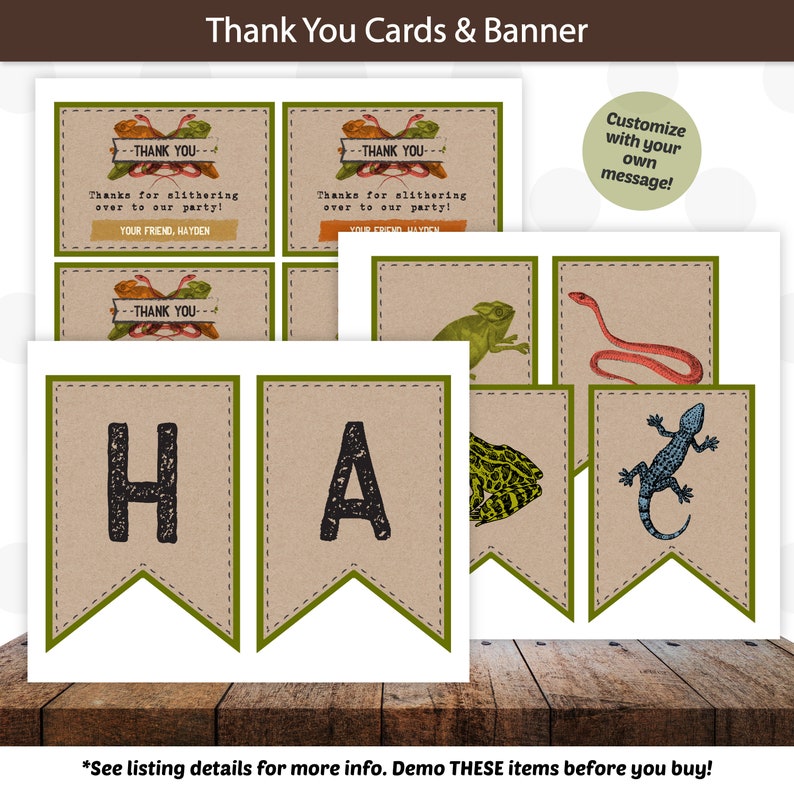 Reptile Invitations Reptile Food Labels Reptile Gift Tags - Etsy