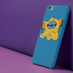 Stitch in Simba Pajamas Digital Download-L&S x TLK Crossover Art Print-Cute Mashup Illustration