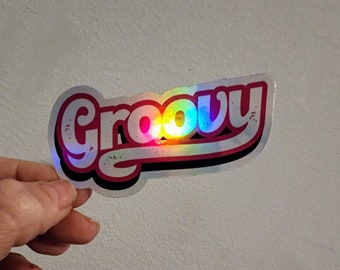 Groovy Holographic Sticker