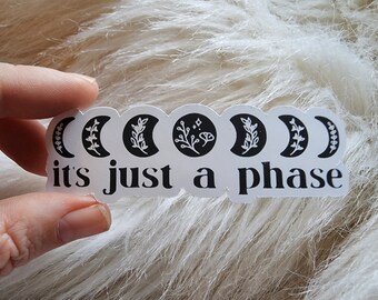 It's Just A Phase Moon Phases Sticker