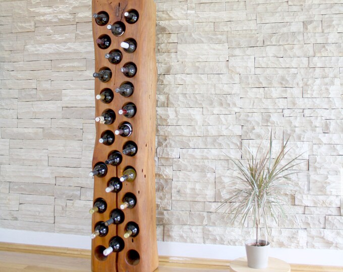 Exclusive Large Wild Cherry Wood Wine Rack for 27 Bottles / Etsy