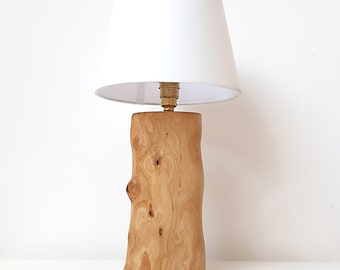 Olive wood lamp | Etsy Cretan Olive Tree Table Lamp Handmade