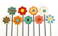 Ceramic Flowers Plant Markers, Planter Decor, Garden Decor, Spring, For Grandma, Stakes, Herb Signs, Summer, Office, Home, Housewarming Gift product logo